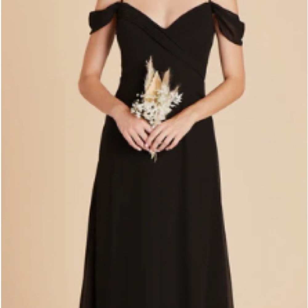 Birdy Grey Black Off-Shoulder Wedding Dress